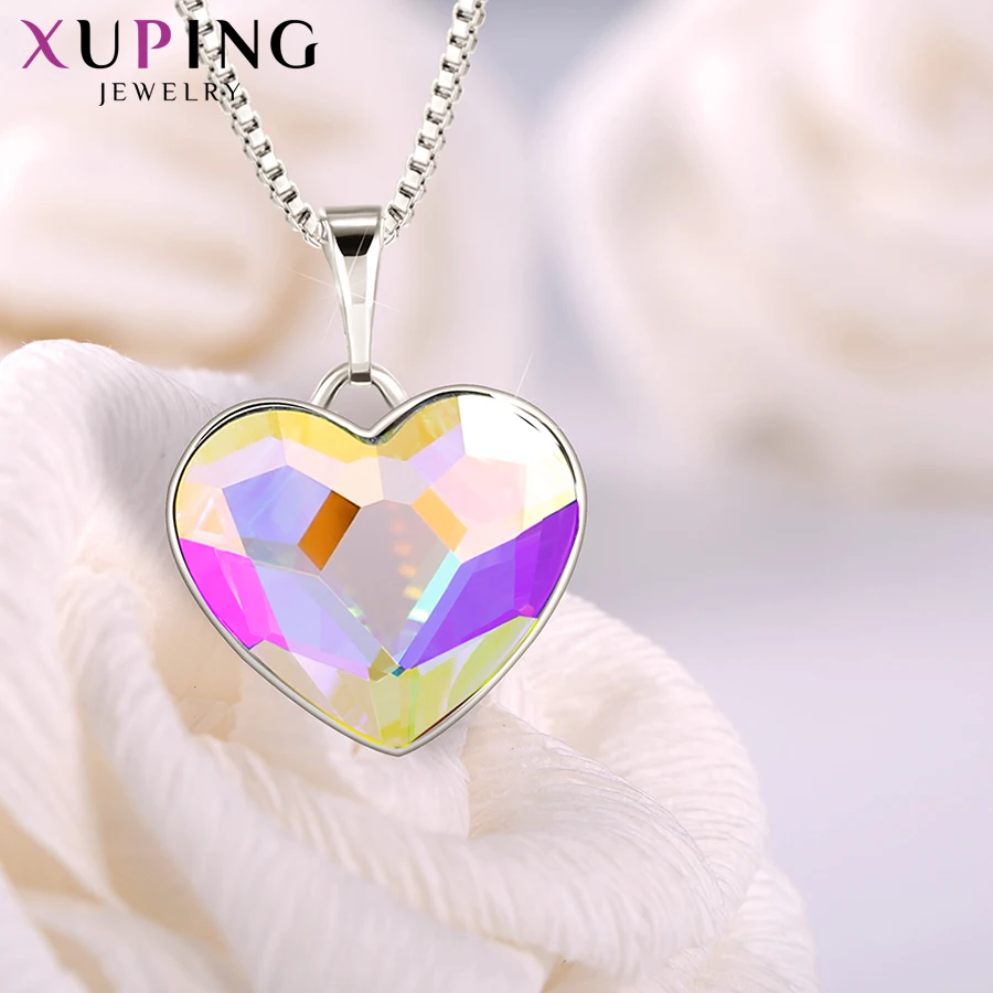 Xuping Love Heart с ожерельем/серьги комплект ювелирных изделий с кристаллами от Swarovski женские вечерние подарок на день Святого Валентина S169-60104