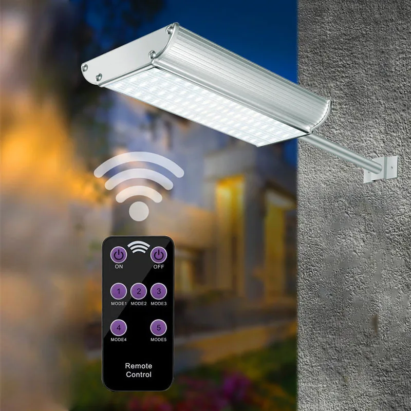 70 Led уличный свет Солнечная лампа с пультом дистанционного управления 5 режимов