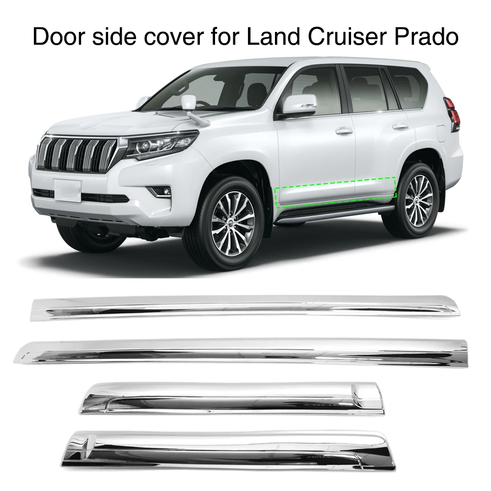 Крышка боковой линии двери для Toyota Land Cruiser Prado FJ150 / Lexus GX460 2010 2021 хромированная