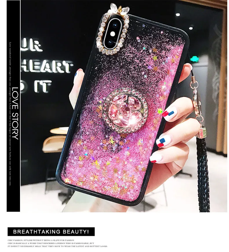 XSMYiss для iPhone 11 Pro MAX 6 6S 7 8 Plus X XS XR Роскошный чехол со стразами телефона стенд колец