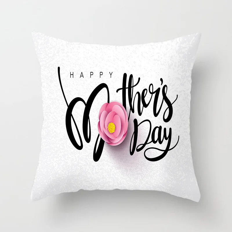 Новинка 2019 Наволочка на День Матери с надписью love полиэфирный домашний диван