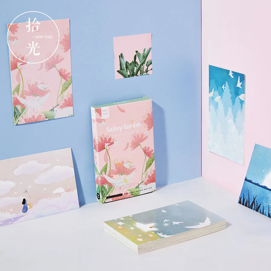 30 Pcs/Set Beautiful Salley Garden Postcard/Greeting Card/Message Card/Birthday Letter Envelope Gift Card
