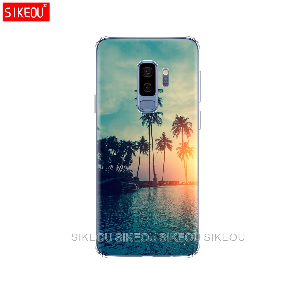 Силиконовый чехол для Samsung Galaxy S9 S8 S7 S6 edge S5 S4 S3 PLUS телефона летняя пляжная сцена на