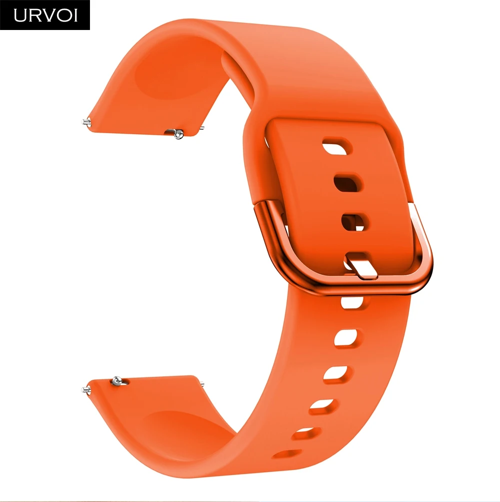 Orange URVOI силиконовый ремешок для Galaxy watch активный ремешок для Galaxy watch 42 мм Официальный Дизайн быстросъемные шпильки мягкий прочный - Цвет ремешка: Orange