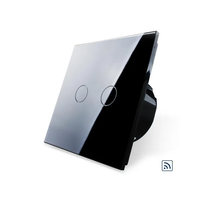 Livolo умный переключатель черного цвета с украшением в виде кристаллов стекло