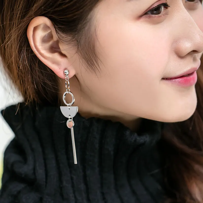 Женские Геометрические серьги подвески Manxiuni из проволоки с фианитом женский