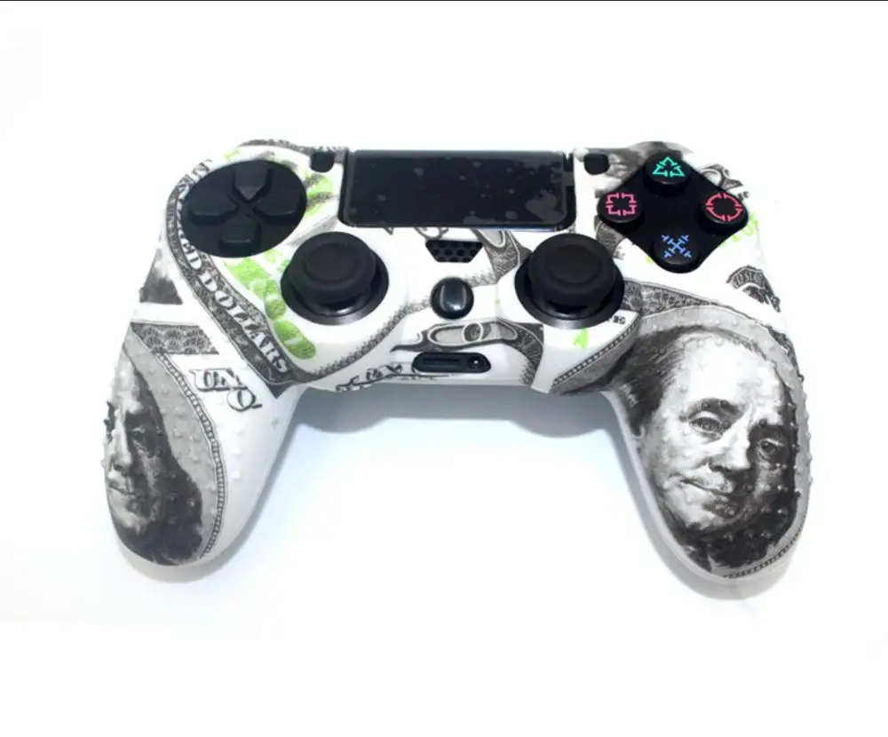 1005 JIELI Камуфляжный цвет Противоскользящий силиконовый чехол для sony playstation Dualshock 4 PS4 Slim Pro контроллер - Цвет: 1005