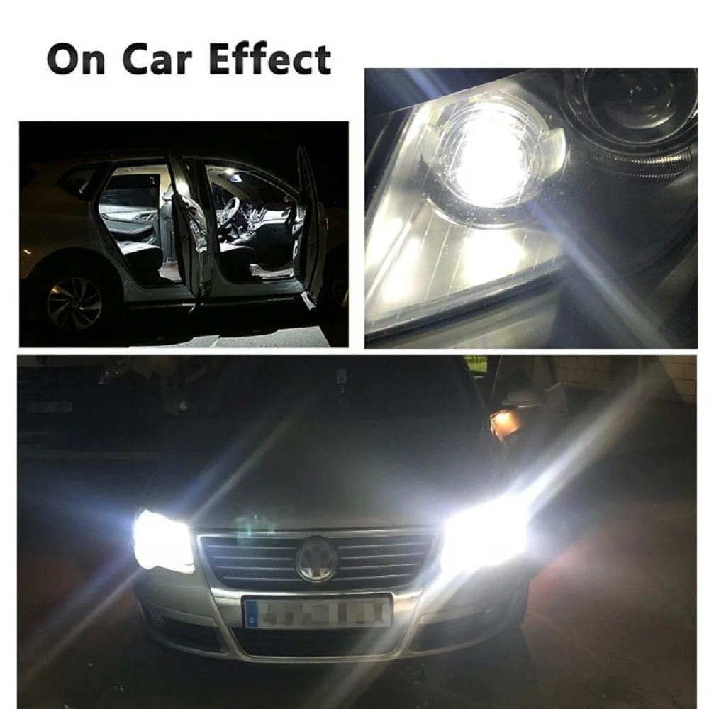 10x ошибок светодиодный T10 W5W автомобиля парковочные габаритные огни для VW Jetta Golf 4 5 7 6 Passat B5 B6 B7 Touareg Touran автомобильный плафон внутреннего освещения