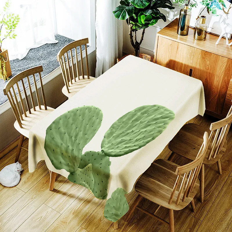 3d скатерть с банановым листом и КАКТУСОМ креативный зеленый рисунок растений