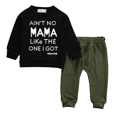 2pcs!!Newborn Toddler Infant Kid Baby Boy Autumn Winter Clothes Letter Long Sleeve T-shirt Tee+Long Pants Outfits Set 0-3Y | Детская