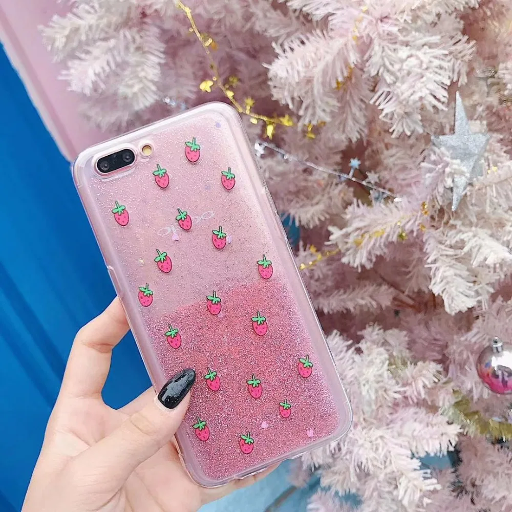 Летние модные блестящие звезды фруктов Телефон чехол для iphone 8 плюс 6 6s 7 plus x 10