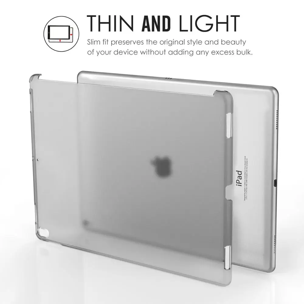 Чехол для iPad Pro 12 9 дюйма 2017 и 2015 прозрачный тонкий твердый пластиковый