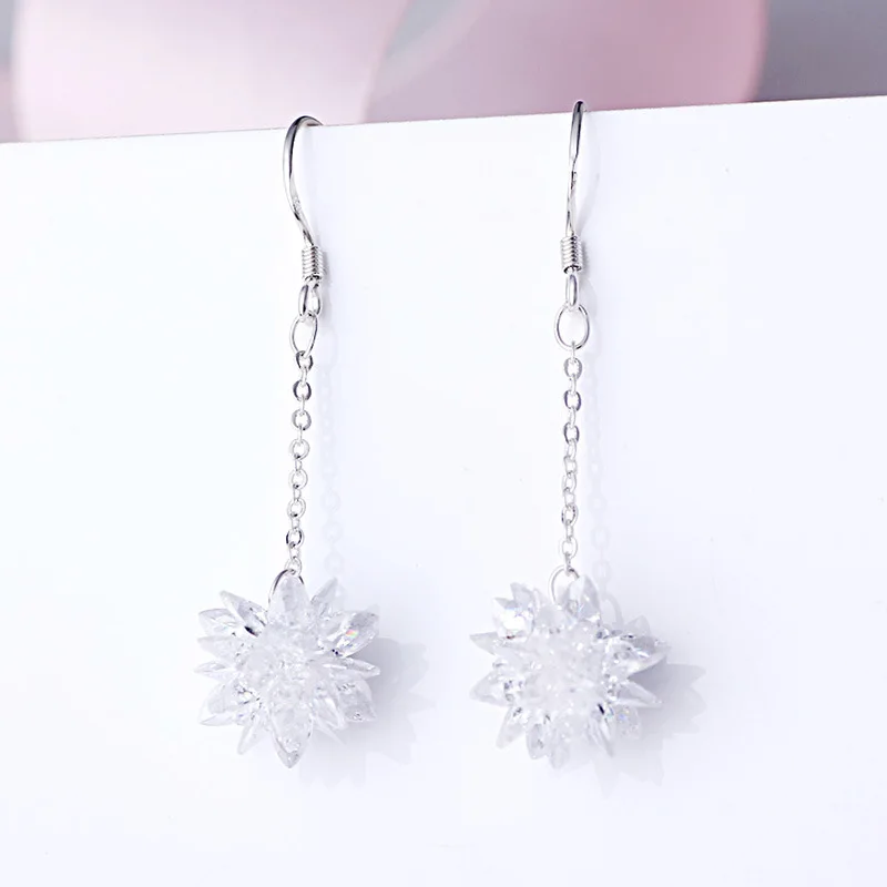 Женские серьги подвески из серебра 925 пробы|925 sterling|sterling silver long earringswomen earrings |