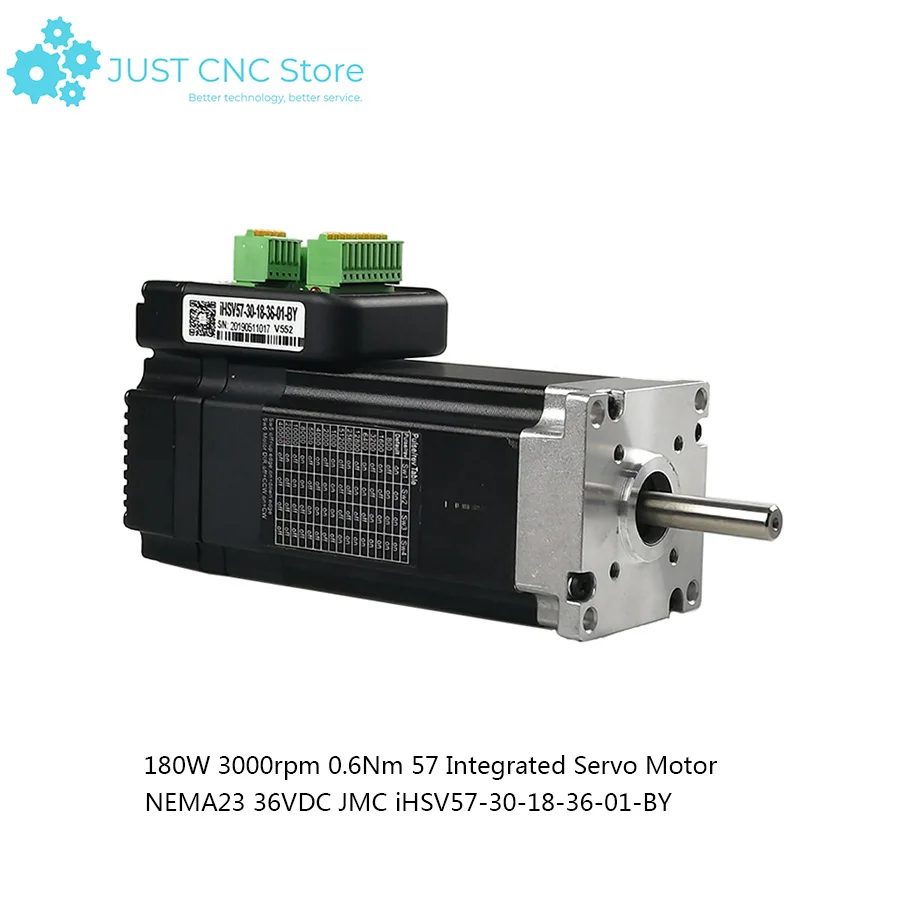 Серводвигатель JMC NEMA 23 180 Вт 3000 об/мин 0 6нм 57 интегрированный 36VDC iHSV57 30 18 36 01