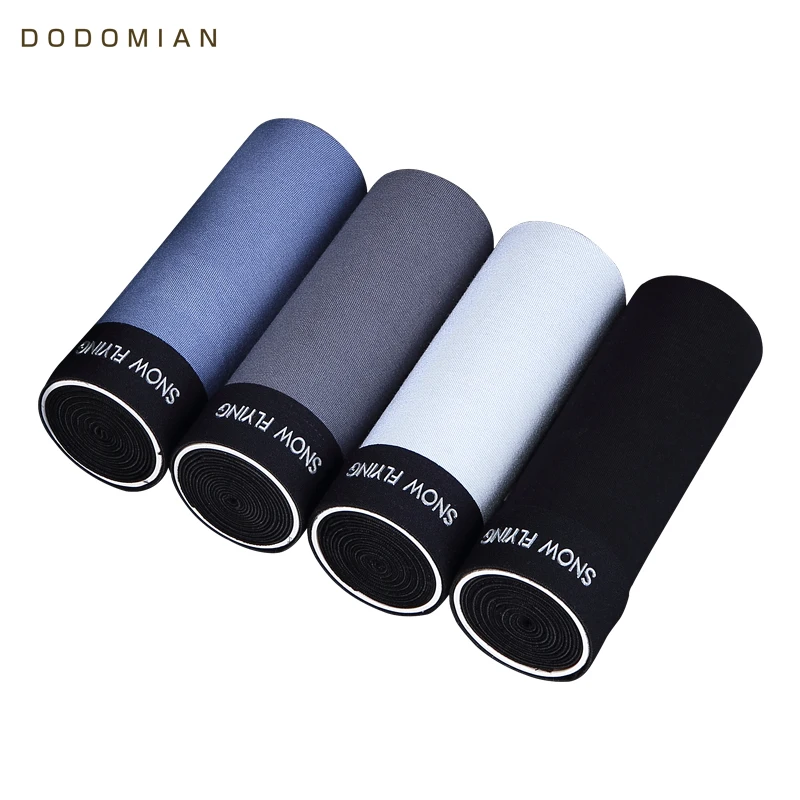 Боксеры Мужские 4 шт/упак Трусы с Широкой Талие Мужское Нижнее Белье Чистый Цвет