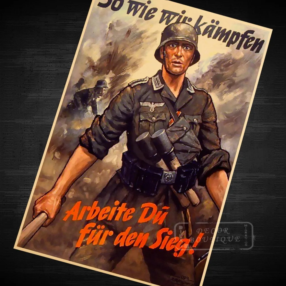 WWII история война бой солдат агитация Винтаж ретро крафт-плакат декоративный DIY