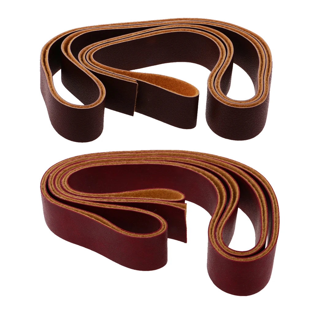 

2 Pieces 10 Meters 20mm Leather Strap Strips Leather Craft DIY Belt Handle Craft Wine Red/Coffee