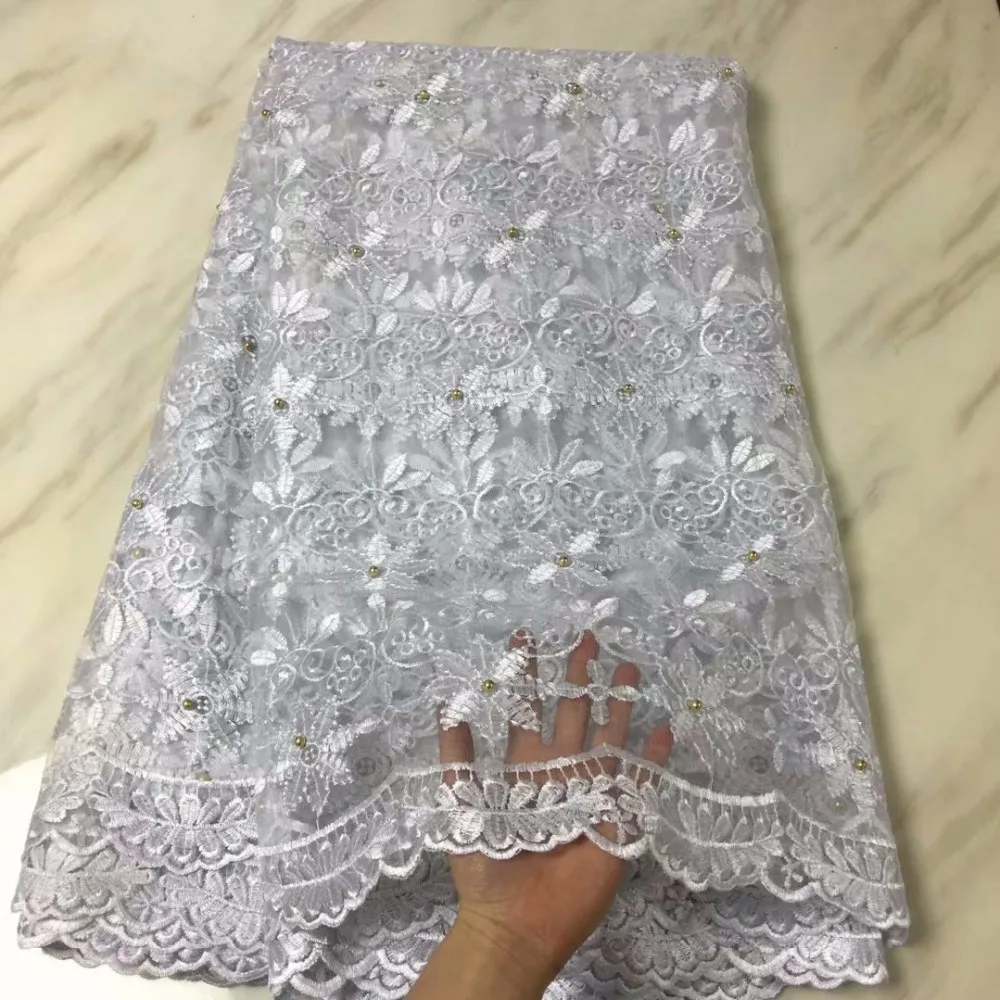 Красивые швейцарская вуаль кружево тюль цветы вышивка с бисером 5yds Африканский