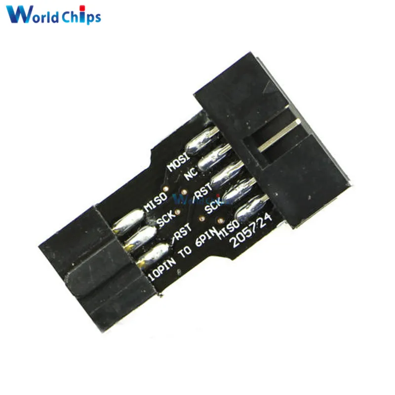Стандартный преобразователь 10Pin в 6Pin адаптер для AVRISP MKII USBASP STK500 10 Pin Turn 6