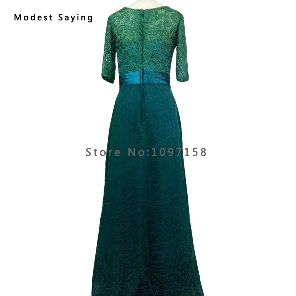 Женское платье с О образным вырезом кружевное вечернее рукавом 3/4 2019|lace evening