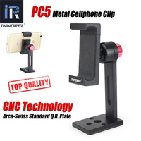 innorel pc5 metal cellphone clip aluminum alloy smartphone holder tripod mount 360 adjustable mobile phone clamp