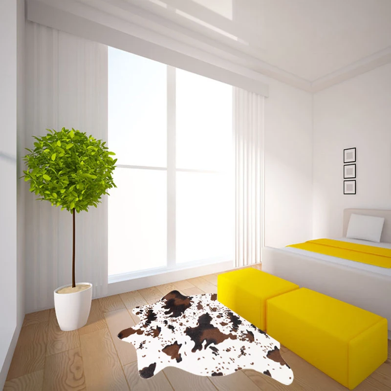 Hongbo ковер с принтом зебры коровы бархатные Искусственные кожаные коврики