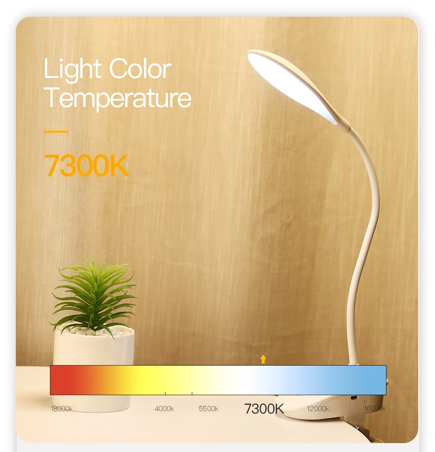 LED Touch Clip Настольная Лампа Чтение Диммер Аккумуляторная USB flexo Светодиодные Настольные Лампы настольная лампа 1200mAh
