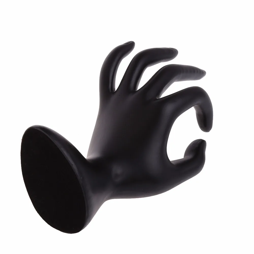 

JAVRICK New Fashion Mannequin Ok Hand Finger Jewellery Glove Ring Bracelet Display Stand Holder Red/Black