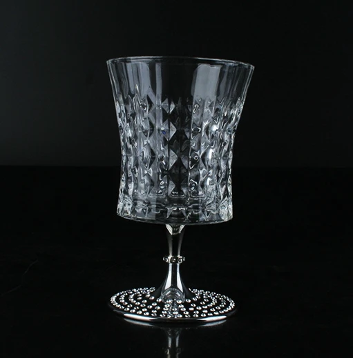 2pcs gift box Дизайн,, свадебные прозрачные хрустальные винтажные aestietic Винные бокалы, чашка, набор старомодных бокалов с металлической подставкой - Цвет: 2pcs gift box