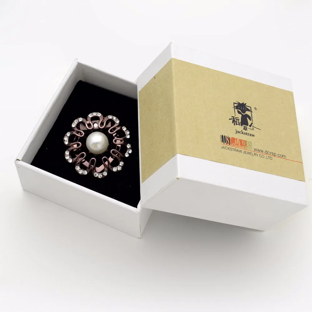 2018 New Arrival Fashion shiny Rhinestone Flower Scarf Clips big pearl Shawl Pin Buckle Women Brooches | Украшения и аксессуары
