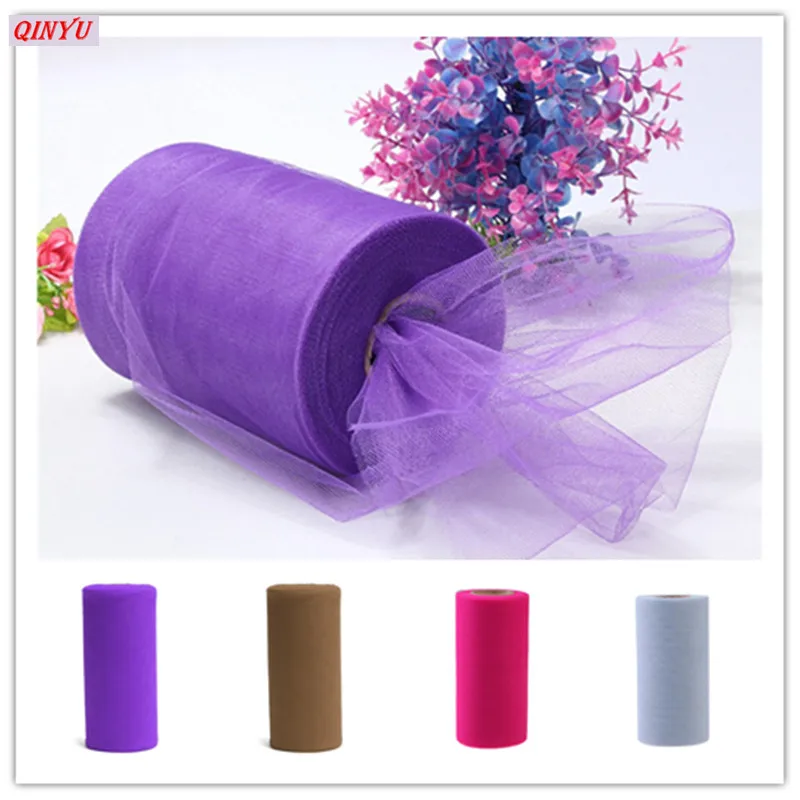 Рулон тюля fabric15CM * 22M DIY Белой Органзы скрученный тюль для фатиновая юбка