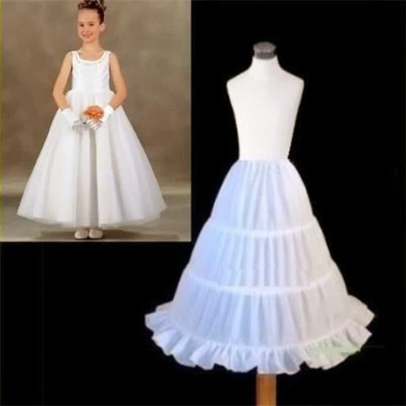 

New Formal Children Petticoats for Flower Girl Dress 3 Hoops Petticoats Little Kids Petticoats 50cm Length
