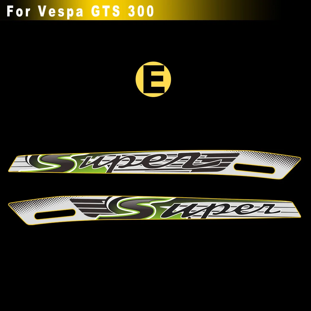 E Серый синий подходит для piaggio Vespa GTS 300 gts300 Sport gts наклейки с эмблемами супер светоотражающие наклейки мотоцикл - Color: E