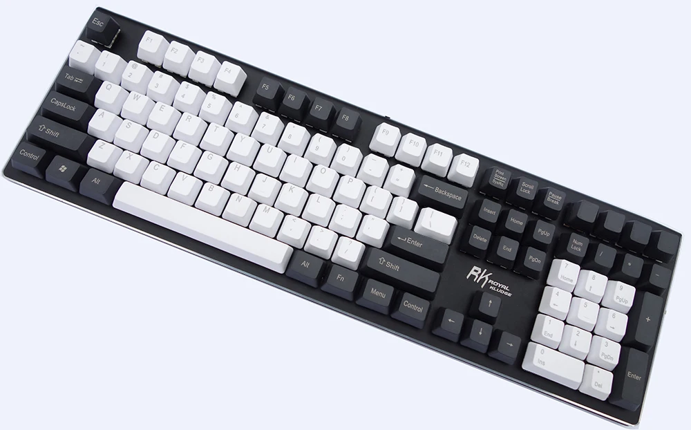 NPKC OEM клавишные колпачки pbt бело-черный смешанный ANSI ISO макет вариант 61 Ключи 87 ключей 108 клавишей для Механическая клавиатура MX