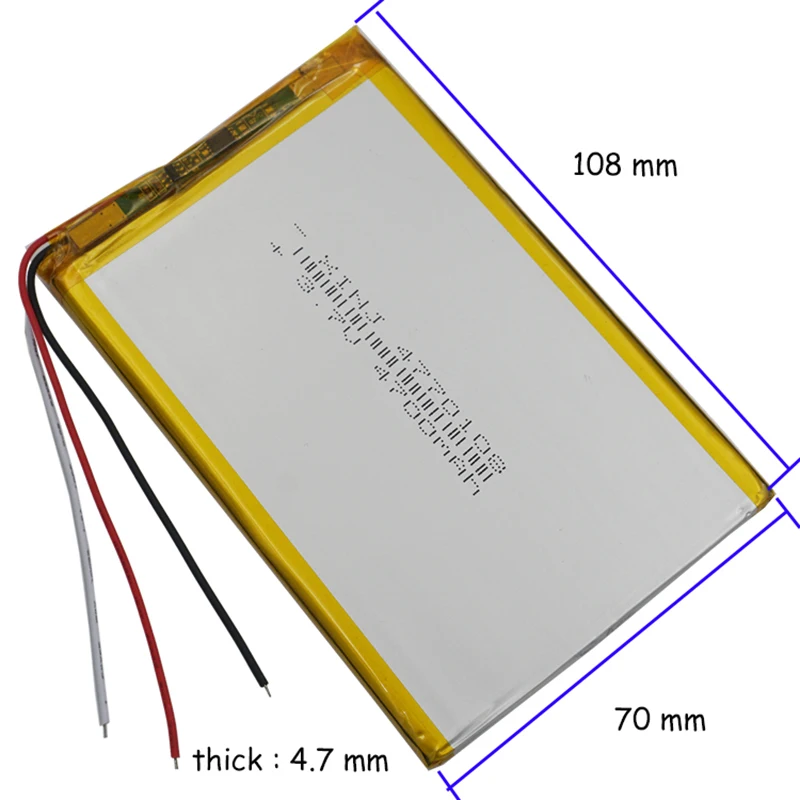 XINJ 3 7 V 4700 mAh провода для термистора литий полимерный с подзарядкой li po батарея 4770108