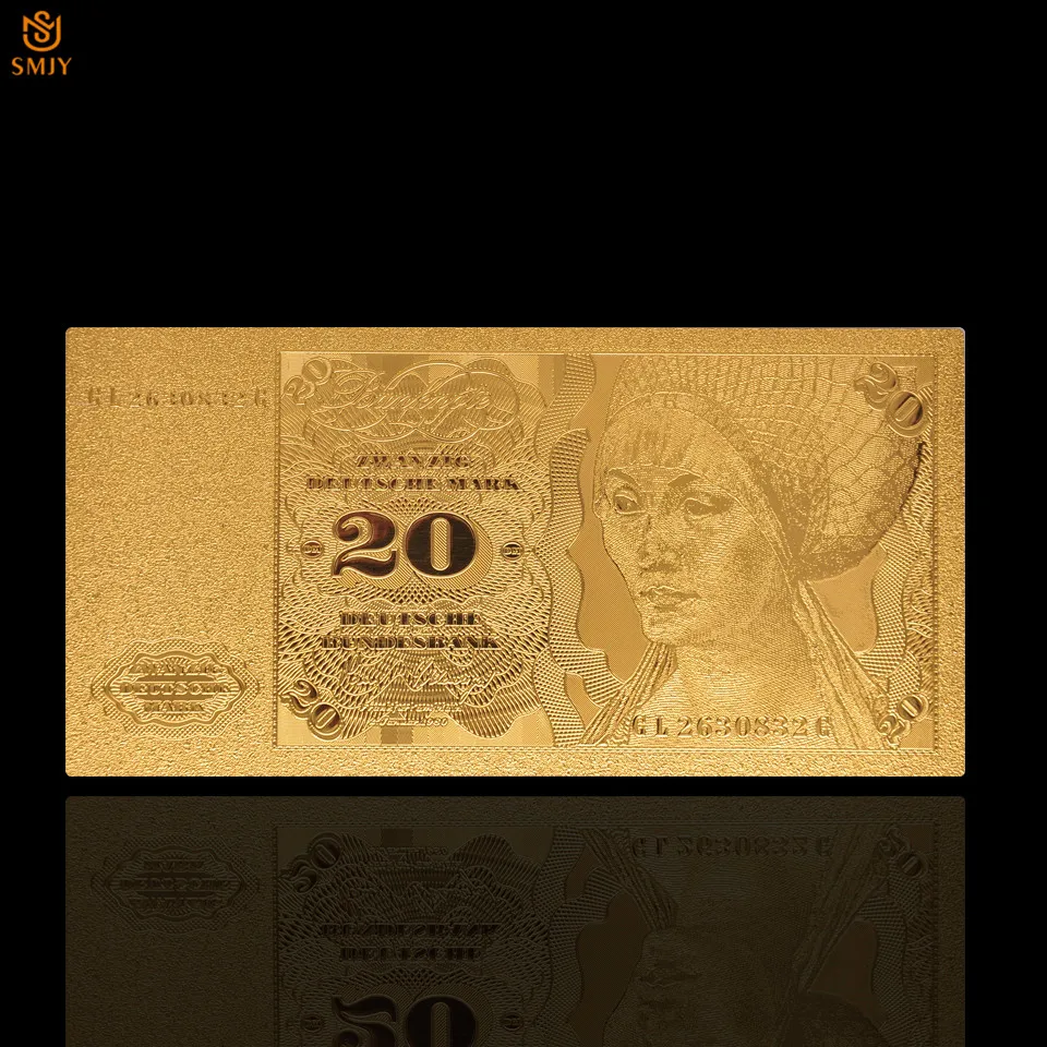 

German Gold Banknote is 100 Mark Pure Gold Foil Money Copy Certificate Of Authenticity With COA Frame