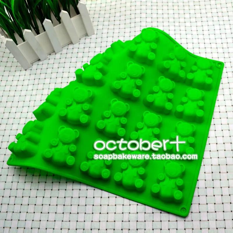 Силиконовая мини мишка Diy 20 полости шоколадная ледяная форма для мыла желе