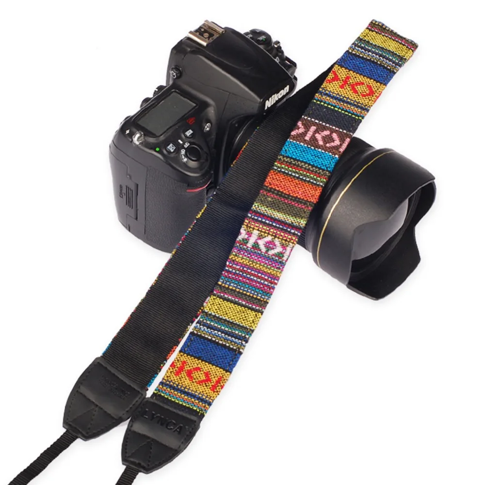 Фото Ремешок для камеры ретро в полоску Canon Nikon Sony Pentax Leica Fuji Olympus DSLR|shoulder camera strap|shoulder
