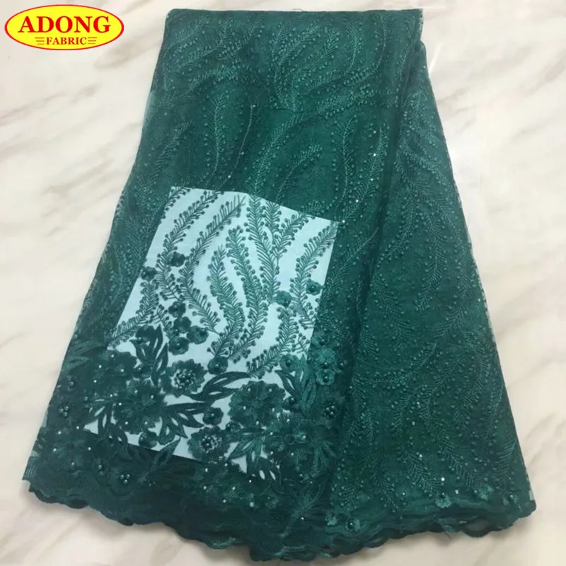 Silver gray colour embroidery african net lace french fabric with stones and beads 5 yards/pcs tulle laces for dress | Дом и сад