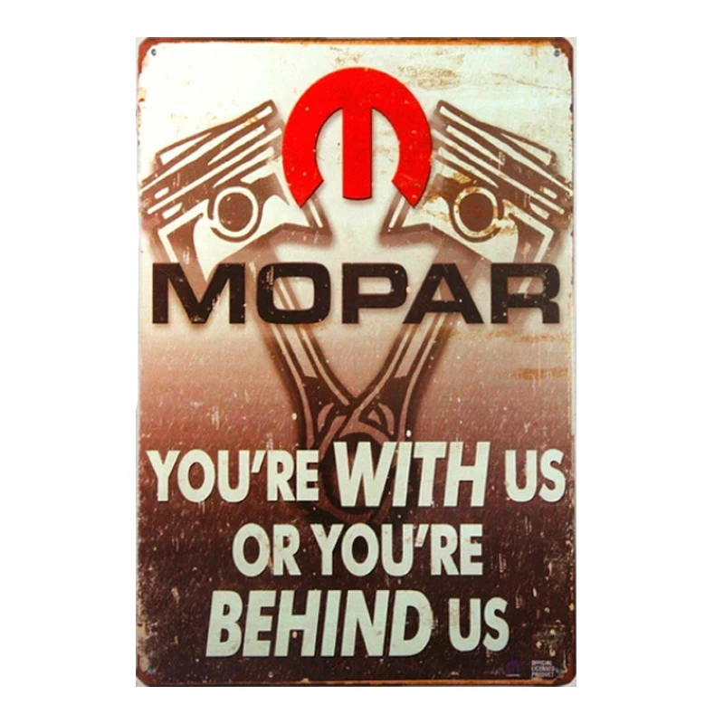 Mopar You Are with Us винтажный металлический знак фиксация магазин Наклейка на стену для