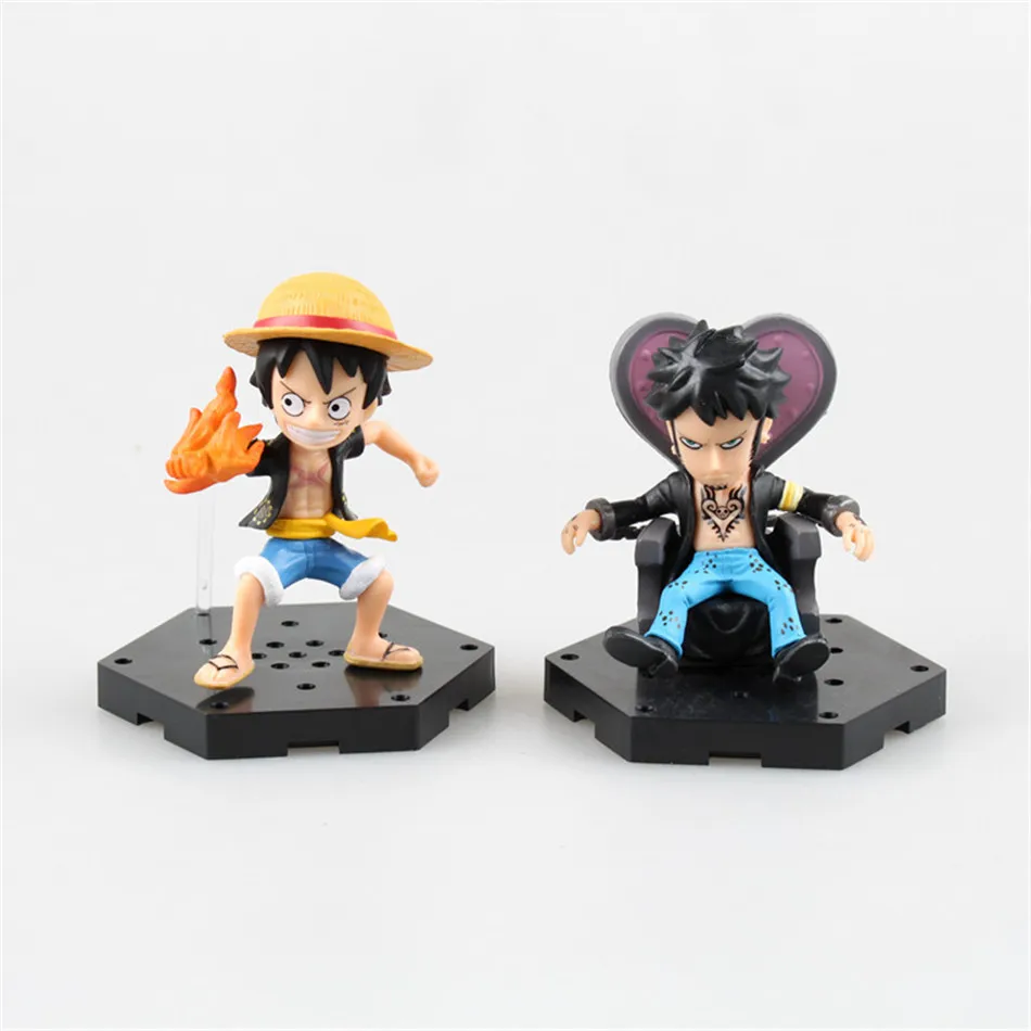 Shanycore Аниме ONE PIECE New World Ace Luffy Law Sabo 4 шт./компл. 8 см Фигурки из ПВХ onepiece игрушки кукла