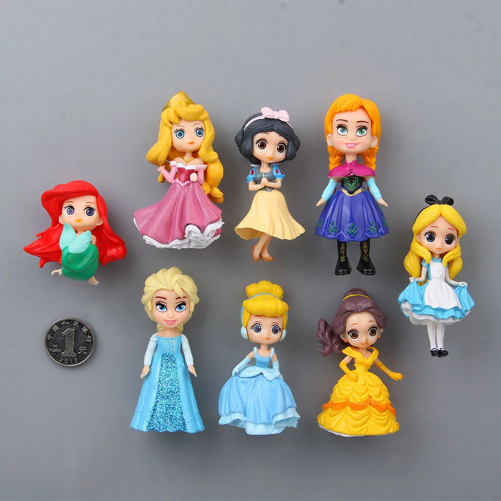 Frozen Fridge Magnets 3d People Souvenir Mermaid Snow White Princess Aisha PVC Magnetic Sticker Kids Fridge sticker Decora