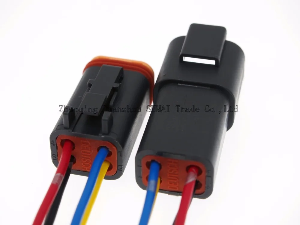 Образец 2 пары 4-контактный электрический соединитель для двигателя/коробки