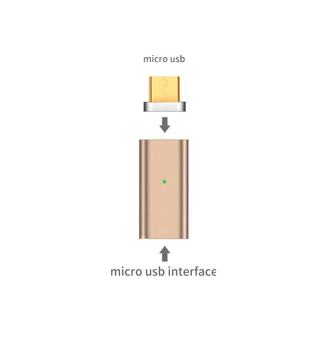 MLLSE Магнитный Кабель-адаптер Micro USB TYPE-C кабель для зарядки SAMSUNG S9+ Xiaomi HUAWEI LG lenovo Asus htc Moto Android USB-C - Цвет: Gold to Micro USB