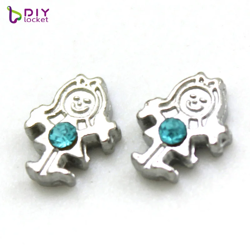 Diylocket 8 мм Плавающие Подвески для девочек подвески с камнями по месяцу рождения