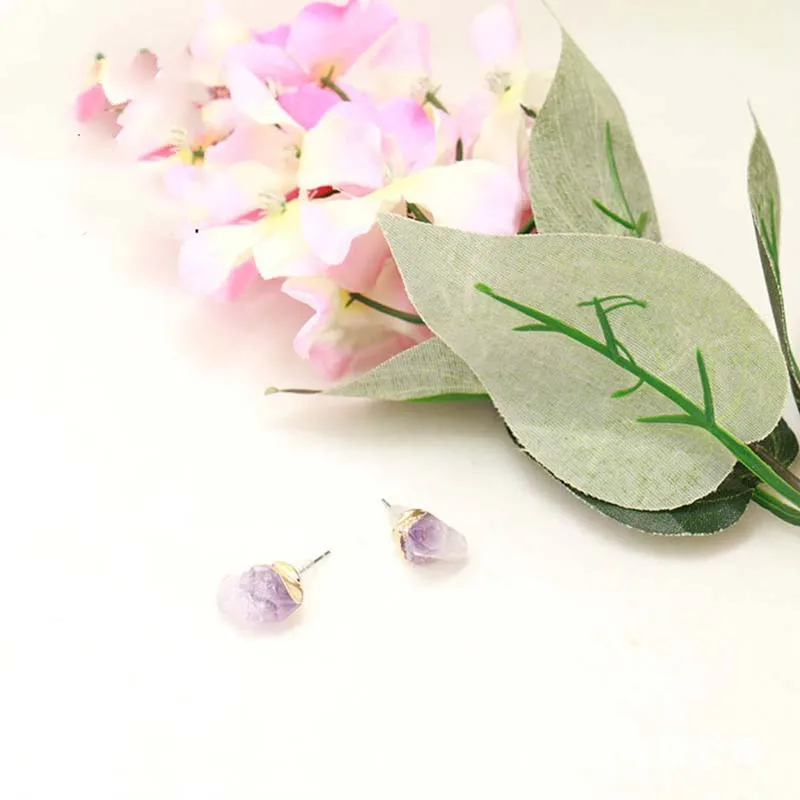 Женские серьги гвоздики 2020 с натуральным камнем искусственным ювелирные изделия