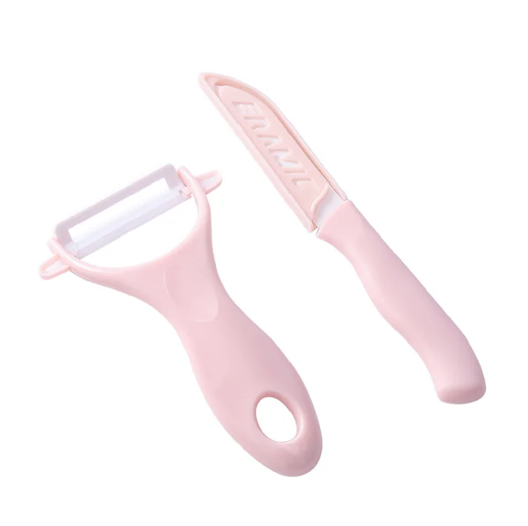 Европейский дорожный набор керамический нож для фруктов Овощечистка два