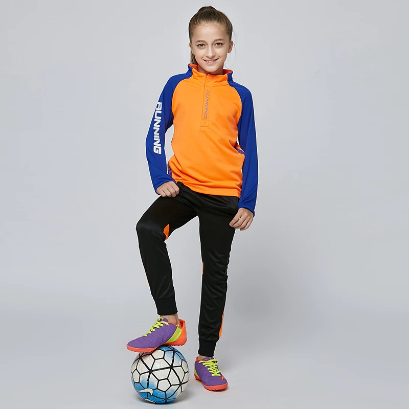 Soccer Jerseys Kids Men Women Soccer Jerseys Sets Uniform Pockets Long Football Training Suit Girl Football Kits Sportswear