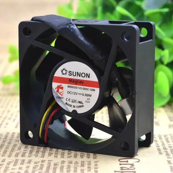Оптовая продажа: Sunon 60*60*25 MB60251V2-000C-G99 12 В 0,89 Вт 6 см 3-линейный тихий охлаждающий вентилятор