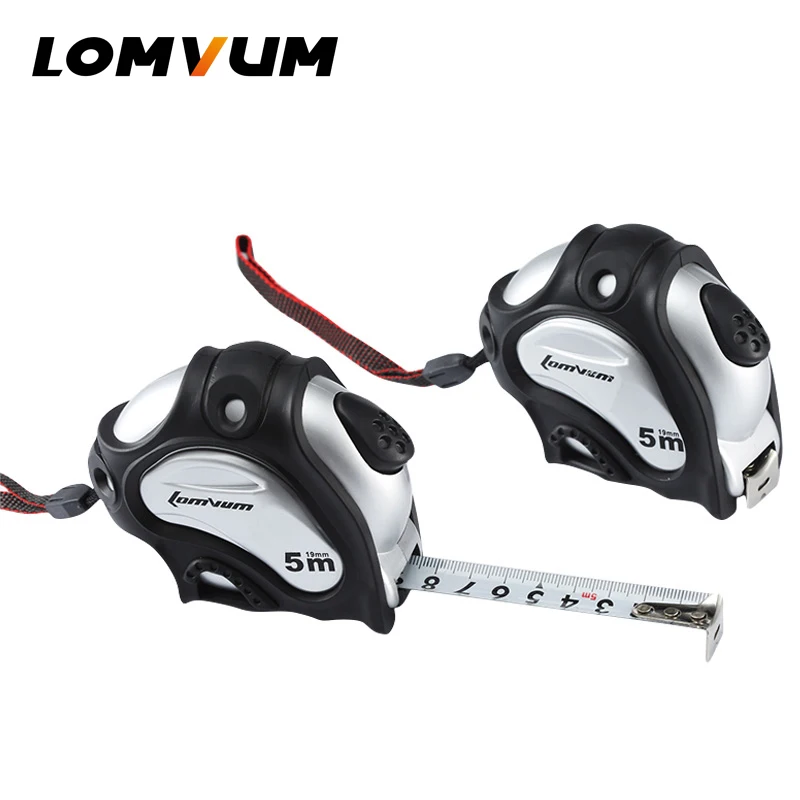 LOMVUM 5 м 16 футов Автоматическая блокировка измерения Магнитная сантиметровая лента, измерительная линейка Cinta Metro Meter Ruban de Mesure Meetlint